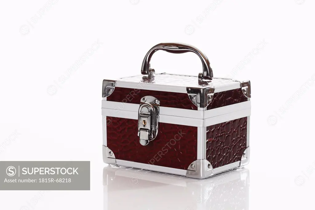 Beauty case against white background