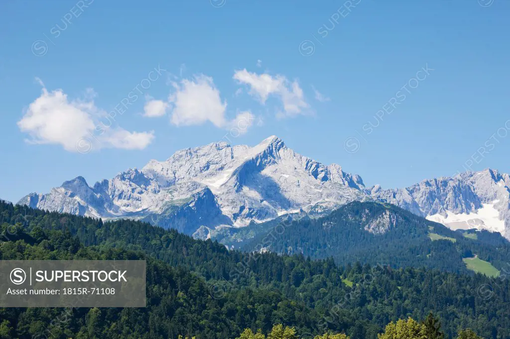 Germany, Bavaria, Zugspitze, View of mountain ranges