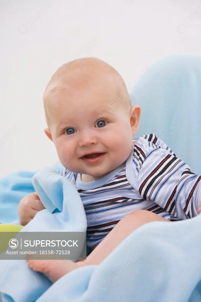 Baby boy 6_11 months smiling, portrait