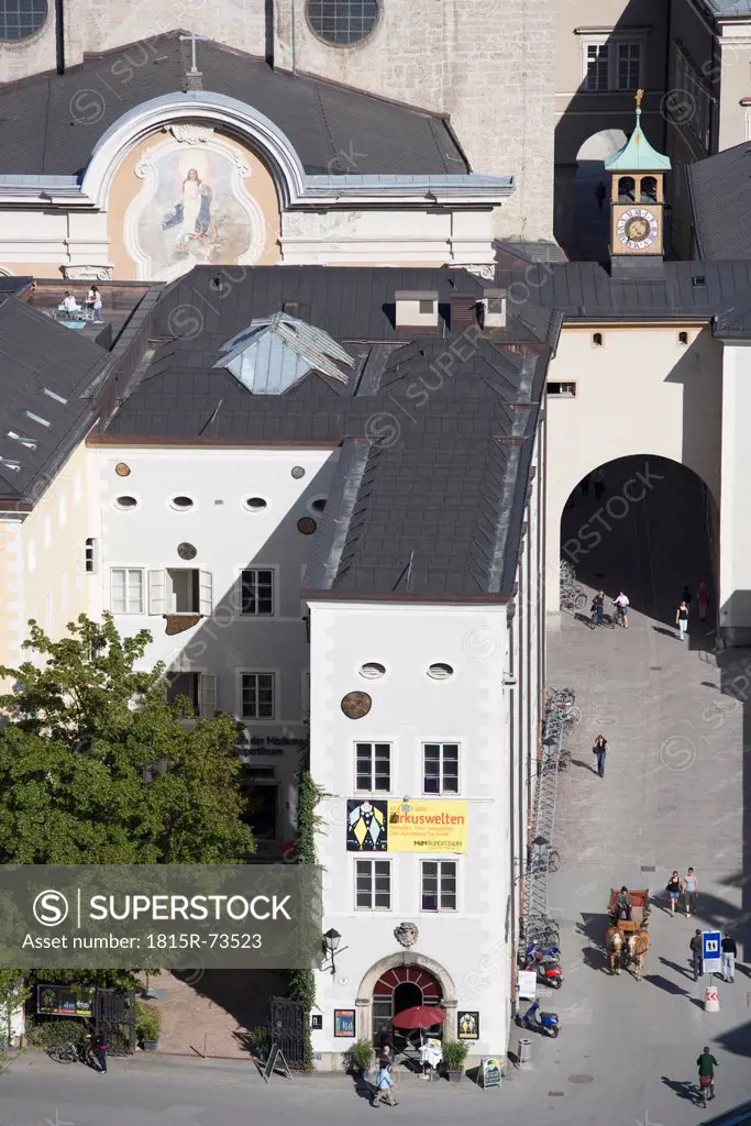 Austria, Salzburg, Rupertinum, View of old town