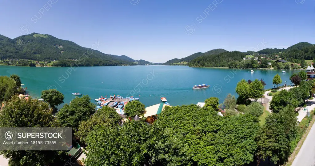 Austria, Salzkammergut, Fuschl, View of fuschl fuschlsee lake