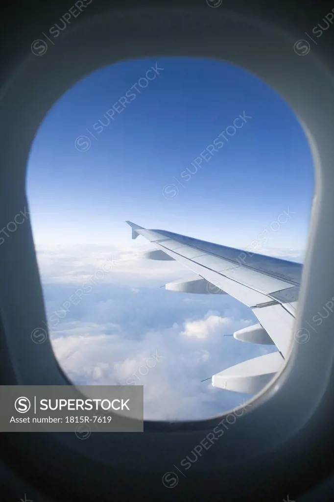 View out of aircraft, aerofoil