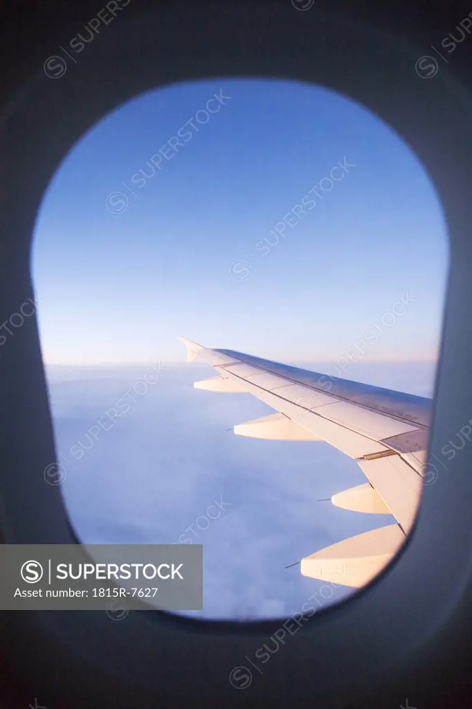 View out of airplane, aerofoil