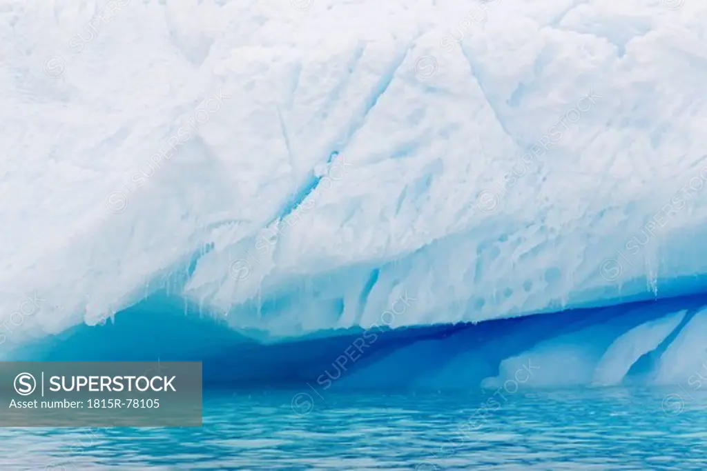 South Atlantic Ocean, Antarctica, Antarctic Peninsula, Blue iceberg at lemaire channel
