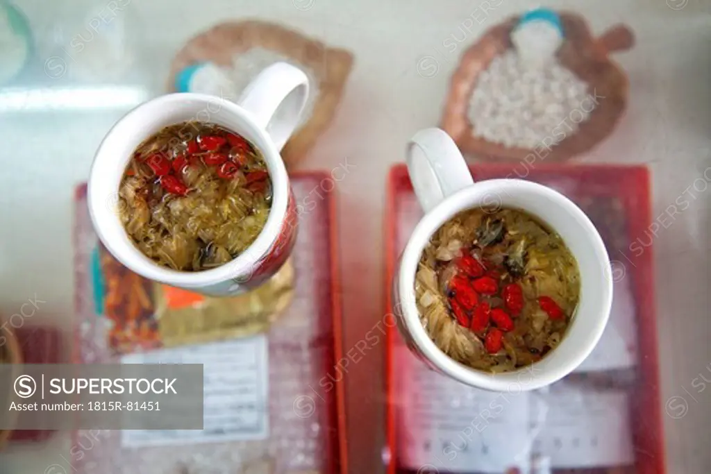 Malaysia, Tea made of chrysanthemum and goji berries