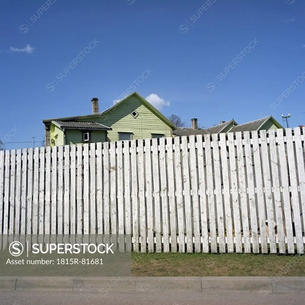 Estonia, Wooden house behind a fence