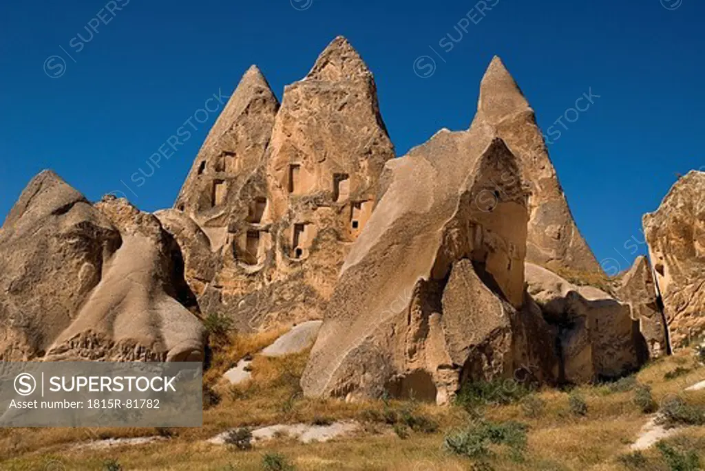 Turkey, Cappadocia, Goreme, View of sword valley