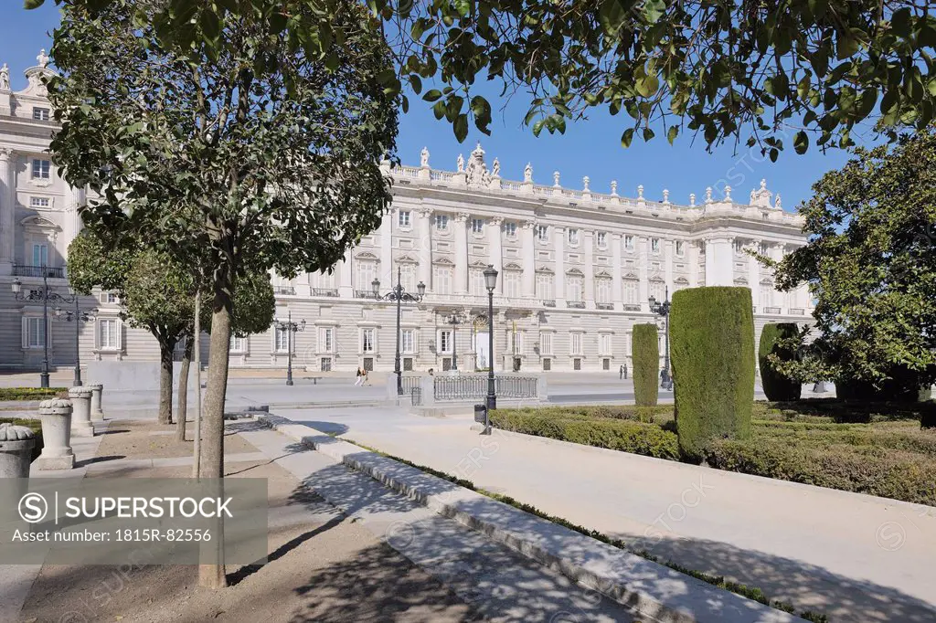 Spain, Madrid, Facade of Royal Palace of Madrid