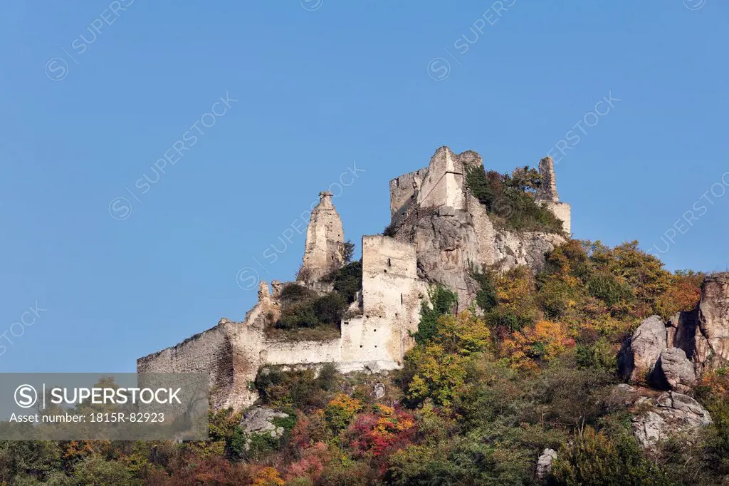 Austria, Lower Austria, Waldviertel, Wachau, Old ruin of Duernstein castle