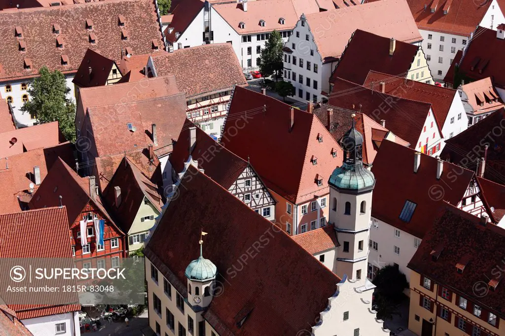 Germany, Bavaria, Swabia, View of city and st.georg church