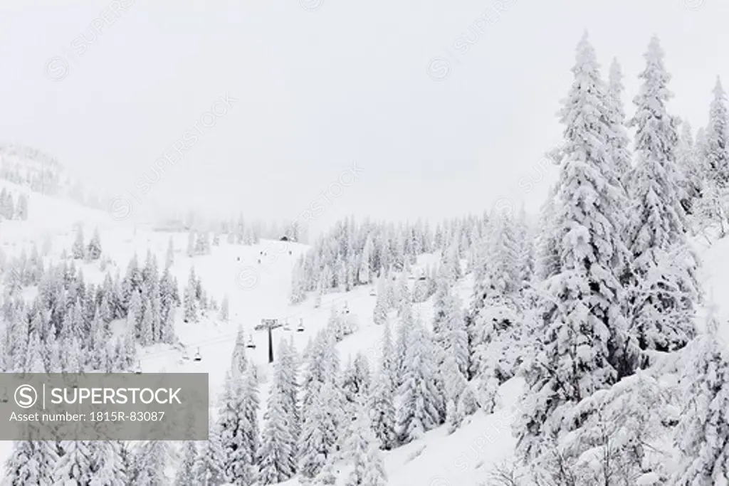 Austria, Lower Austria, Mostviertel, View of hochkar ski_region