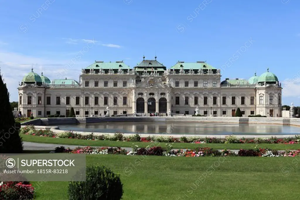 Austria, Vienna, View of upper belvedere castle