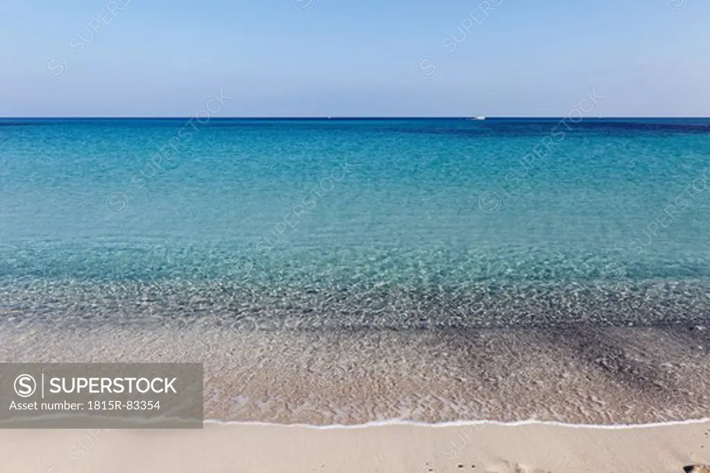 Spain, Balearic Islands, Majorca, Cala Torta, near Arta, View of beach