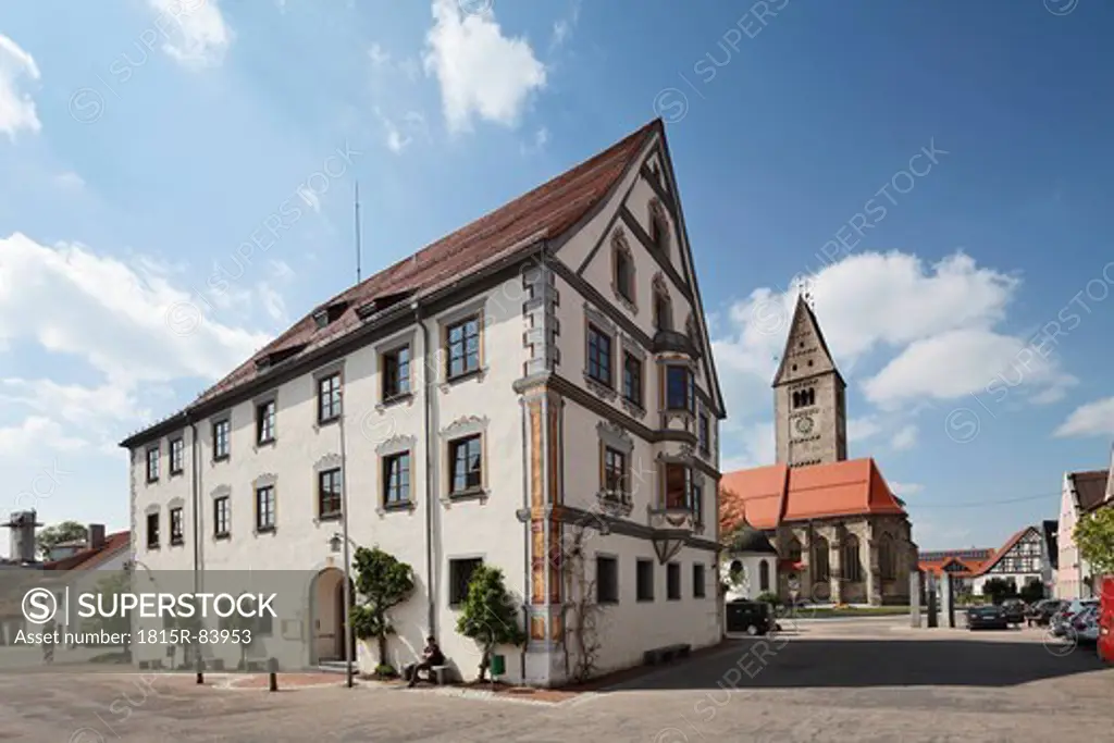 Germany, Bavaria, Swabia, Allgaeu, Obergünzburg, View of city hall