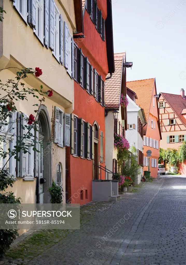 Germany, Bavaria, Dinkelsbühl, View of old building facades