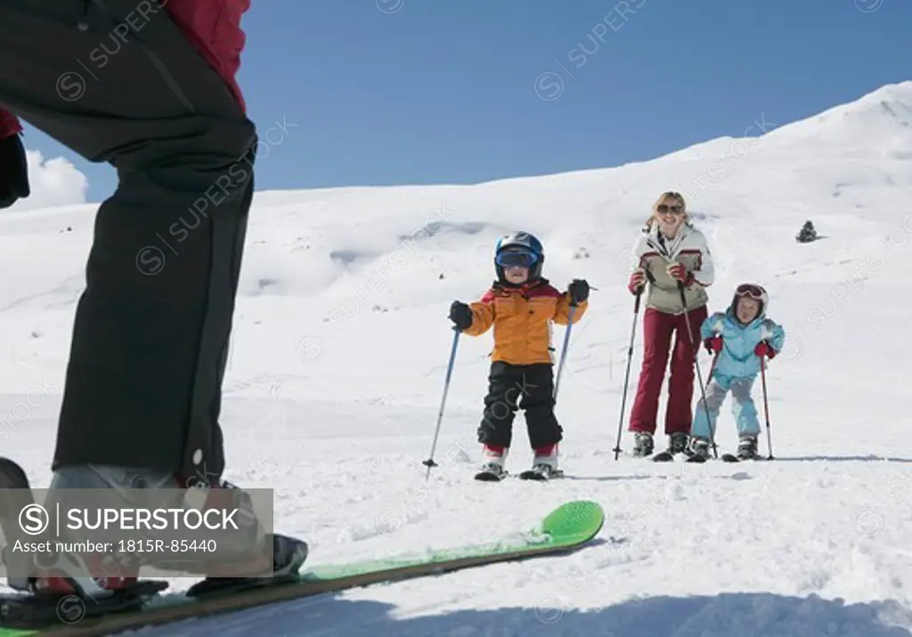 Austria, Tirol, Family skiing