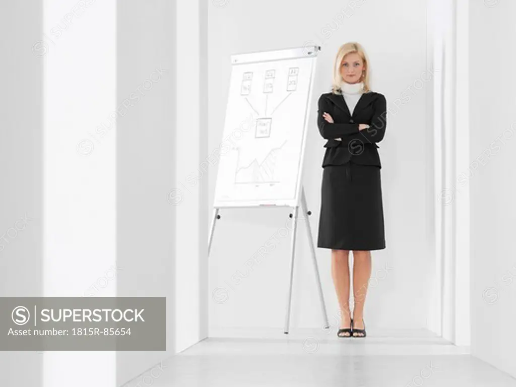 Business woman ready for presentation, portrait