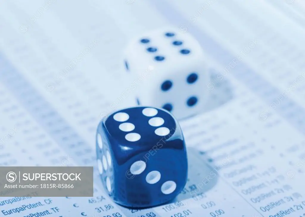 Two dices on stock prices list