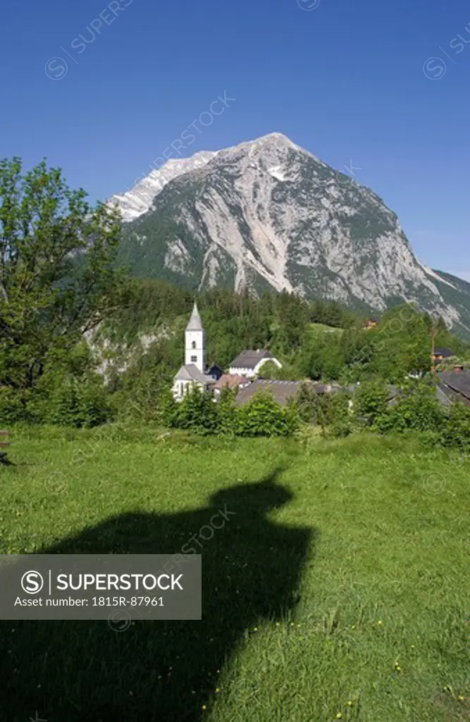 Austria, Styria, Purgg_Trautenfels, View of church heiliger georg