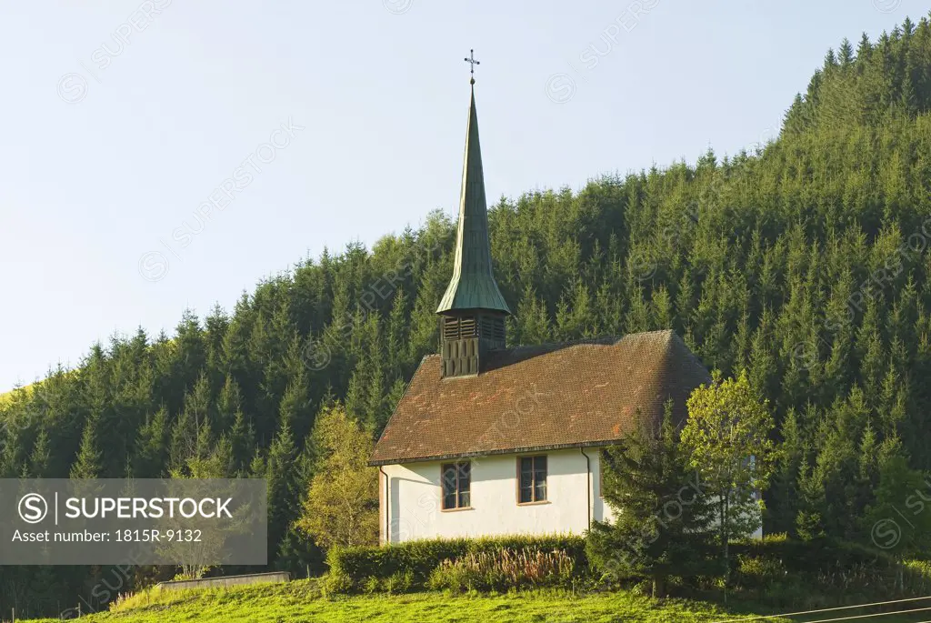 Germany, Black forest, Chapel on a bank