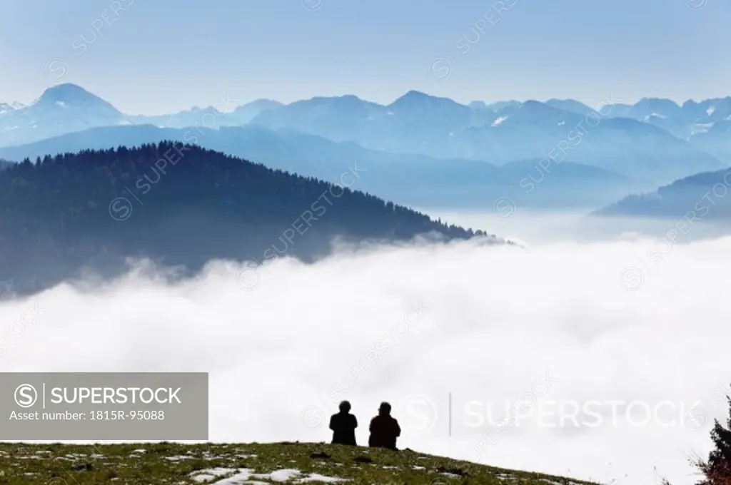 Germany, Bavaria, Upper Bavaria, View of Karwendel Mountains