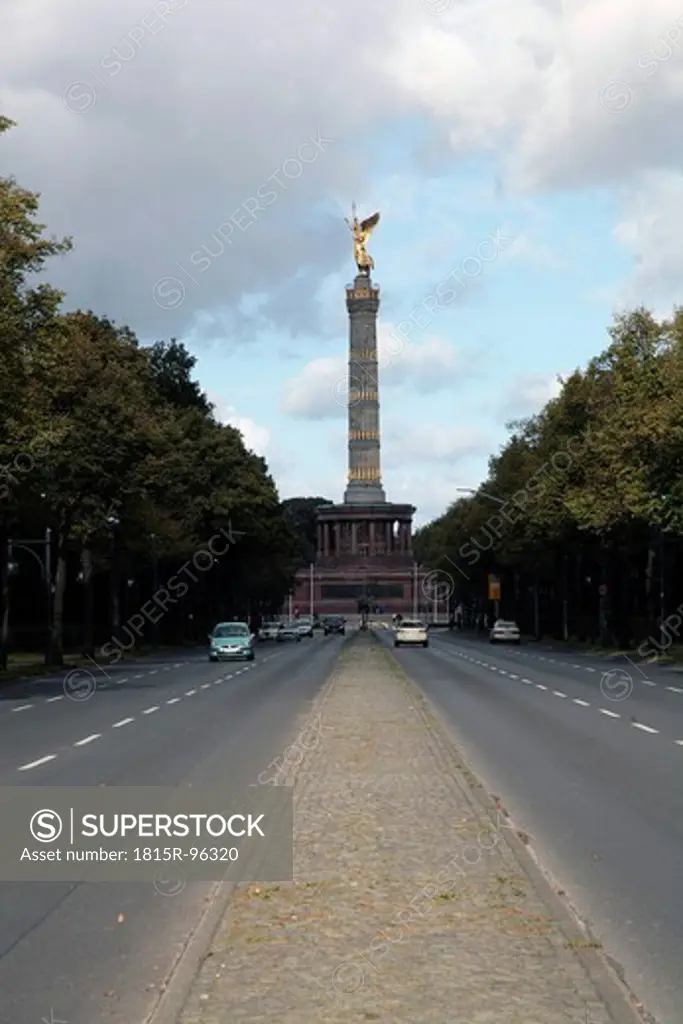 Berlin, View of angel at street with vehicles
