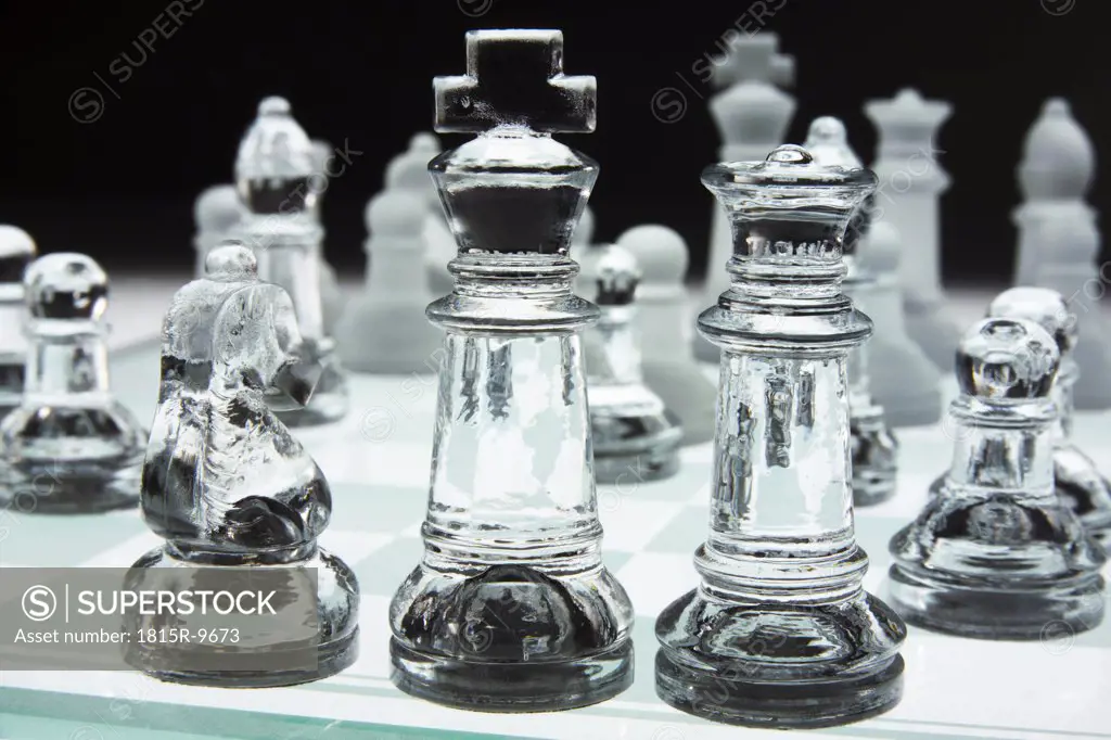 Glass Chess Board and Pieces