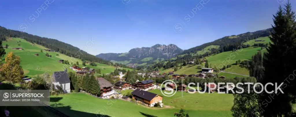 Austria, Tyrol, Inneralpbach, View of Alpbachtal Valley