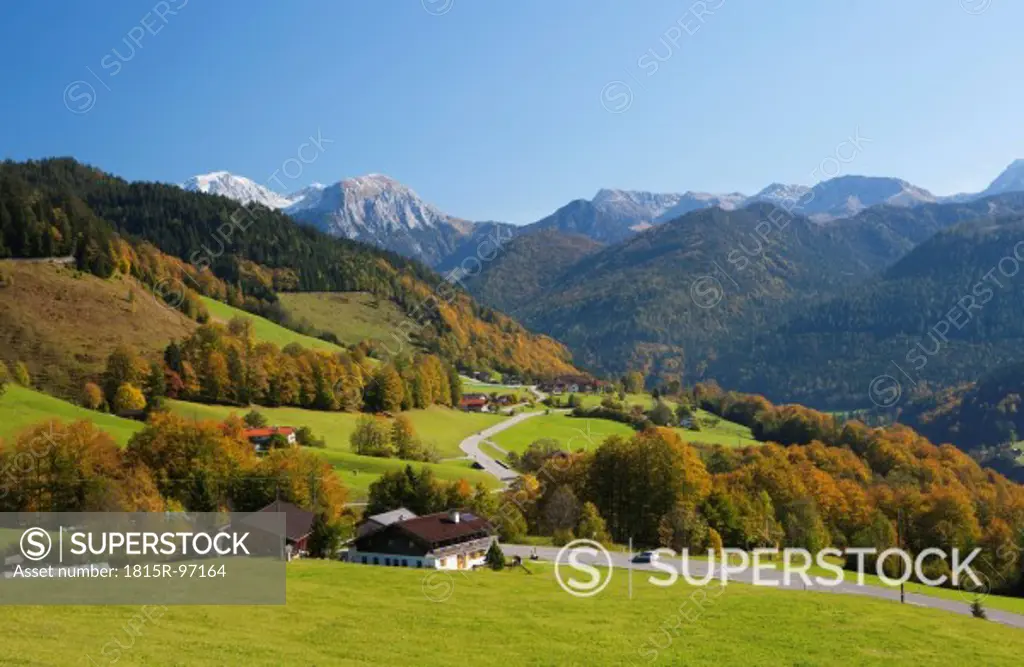 Germany, Bavaria, Ramsau, View of Watzmann mountains