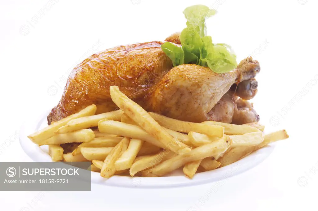 Chicken with french fries