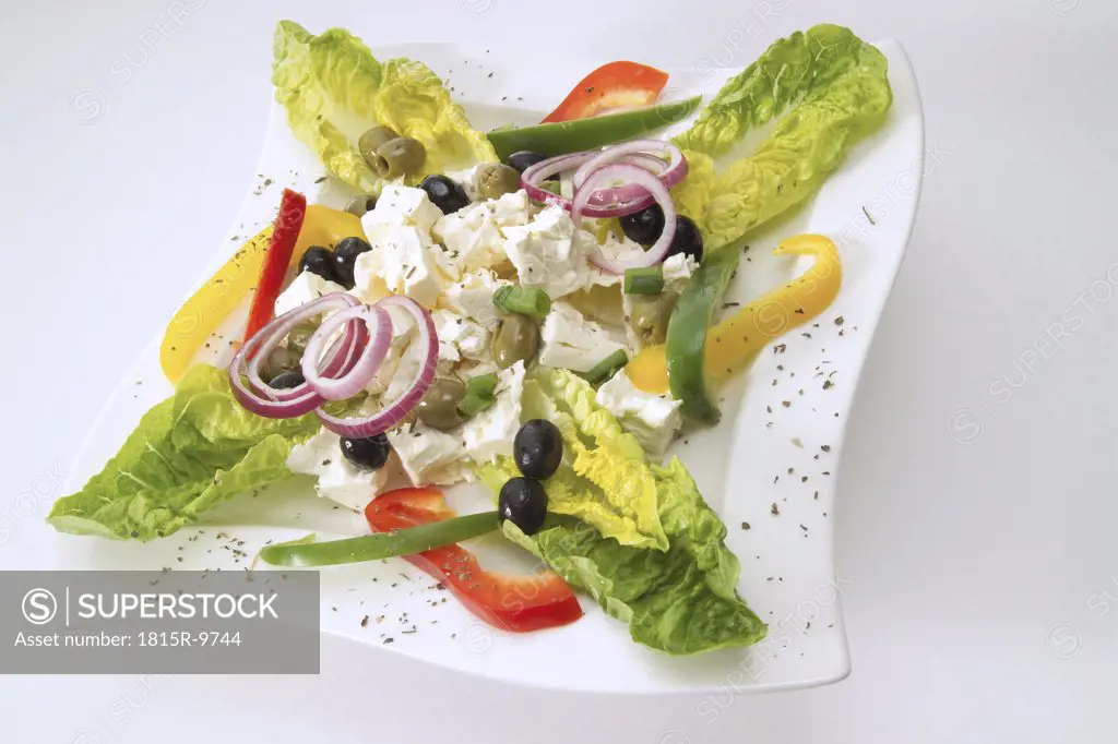 Greek salad with cheese