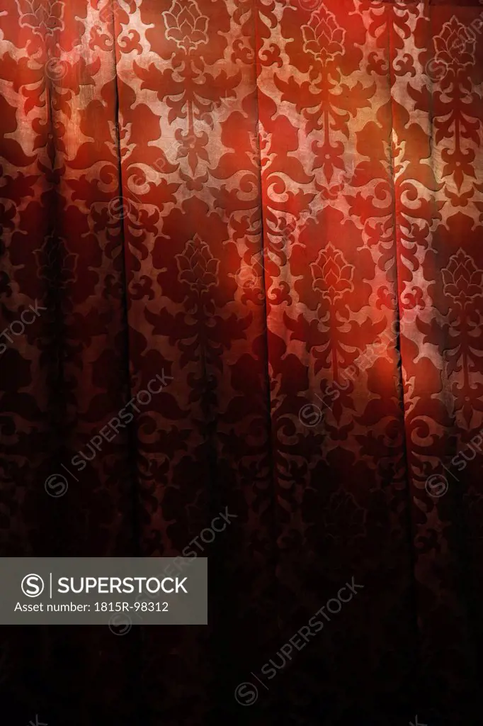 UK, England, Oxford, Light on red fabric