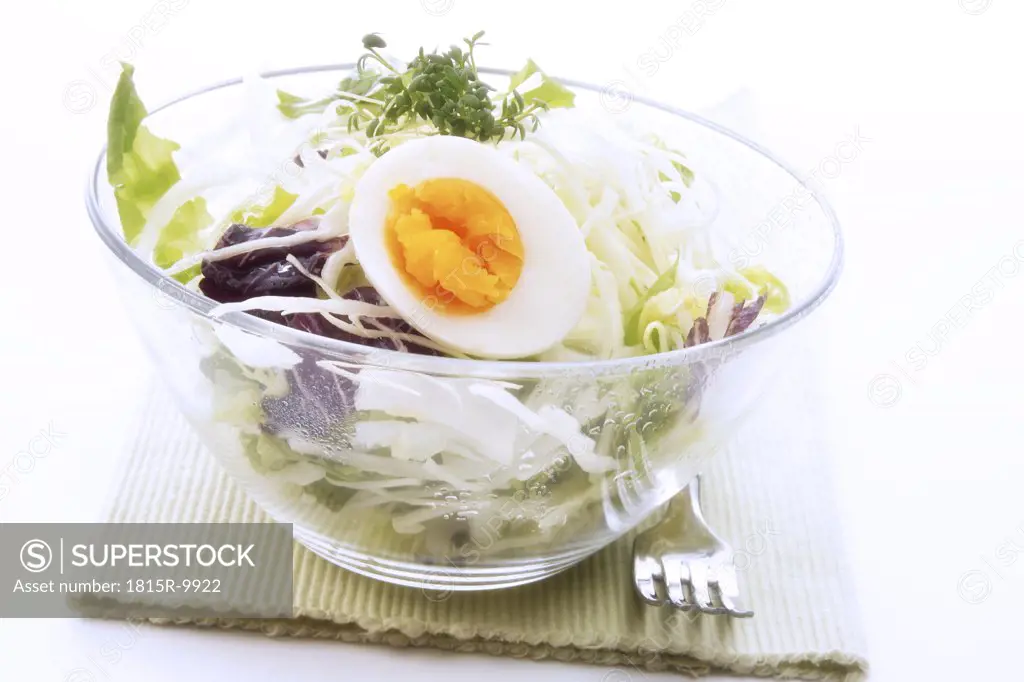 Mixed salad with egg