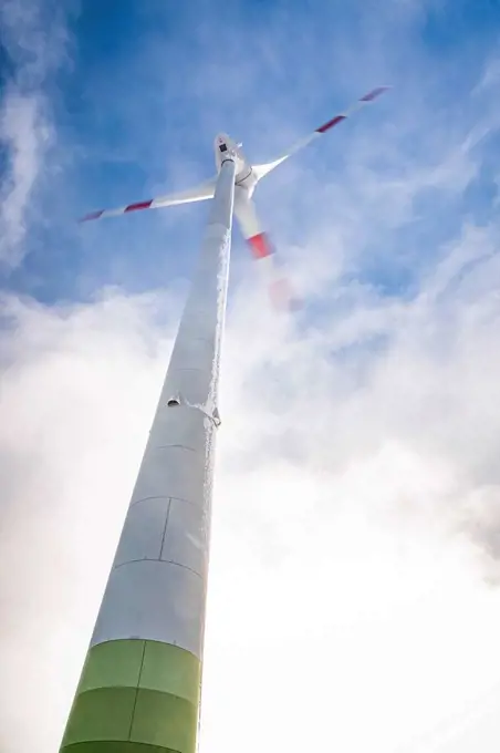 Wind turbine at Hornisgrinde, Black Forest, Germany