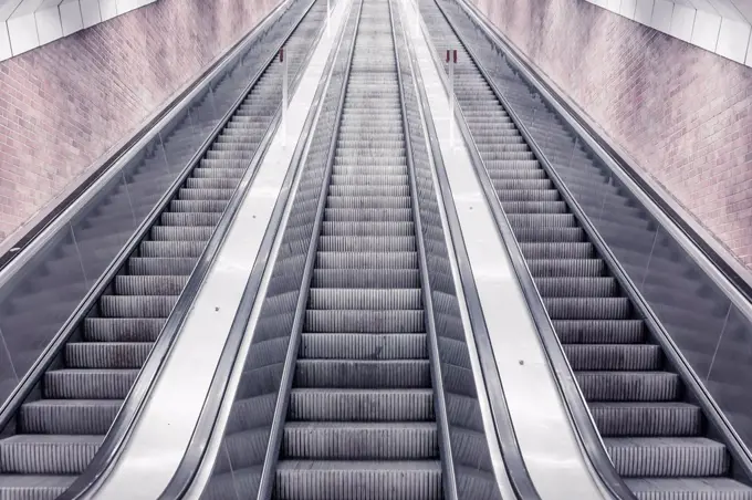 Three escalators