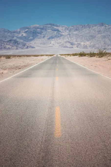USA, California, Death Valley, deserted highway