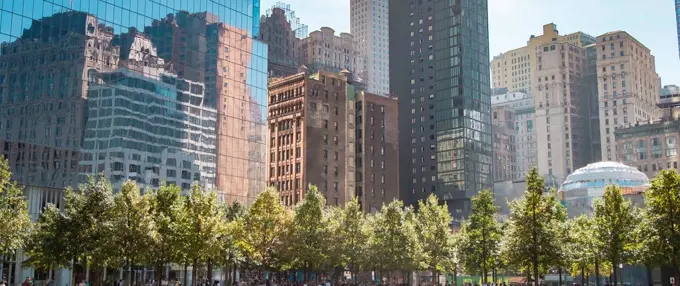 USA, New York City, skyscrapers around 9/11 Memorial