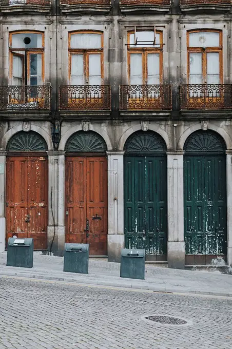 Portugal, Porto, house facade, partial view