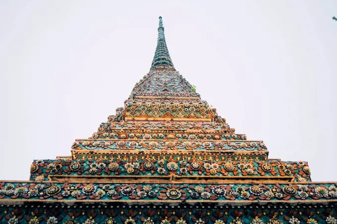 Thailand, Bangkok, The Grand Palace, Colorful pagoda
