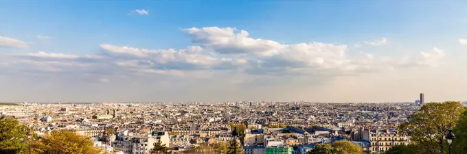 France, Paris, Panoramic cityscape from Montmartre