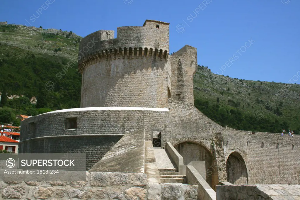 Lookout tower of a fort, Minceta Tower, Dubrovnik, Dalmatia, Croatia