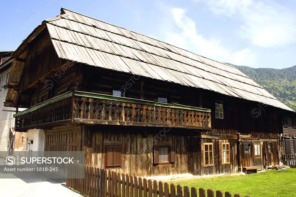 Wooden house in a town, Kranjska Gora, Slovenia