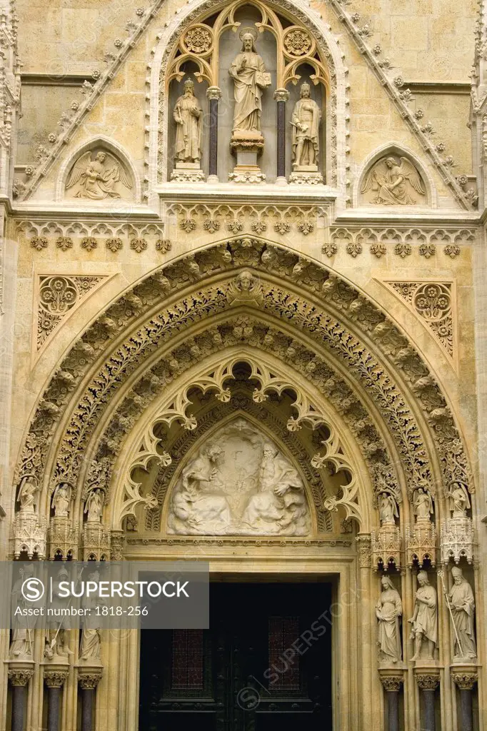 Entrance of a cathedral, Zagreb Cathedral, Kaptol, Zagreb, Croatia