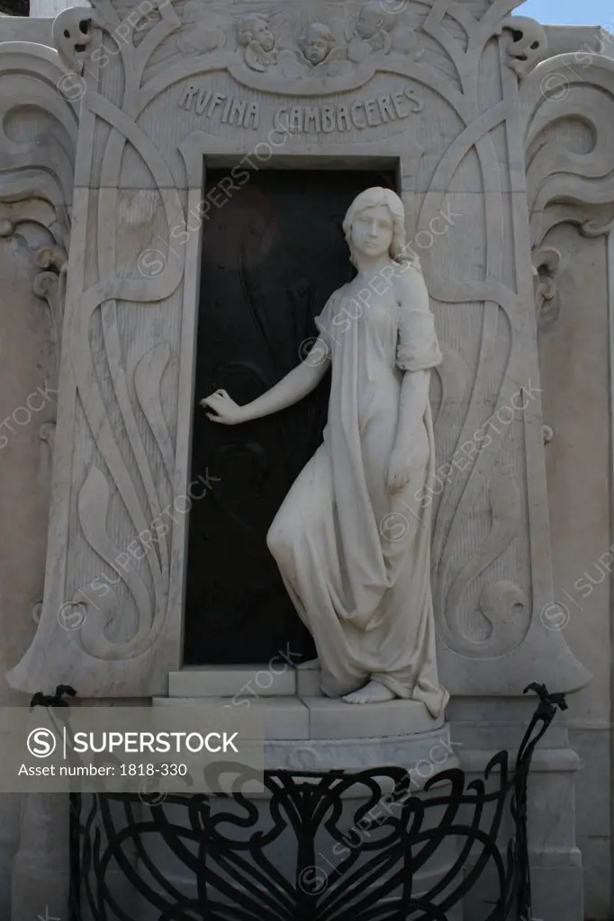 Statue in a cemetery, Recoleta Cemetery, Buenos Aires, Argentina