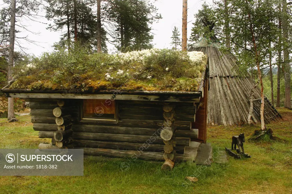 Playhouse in a park, Lapland, Norway