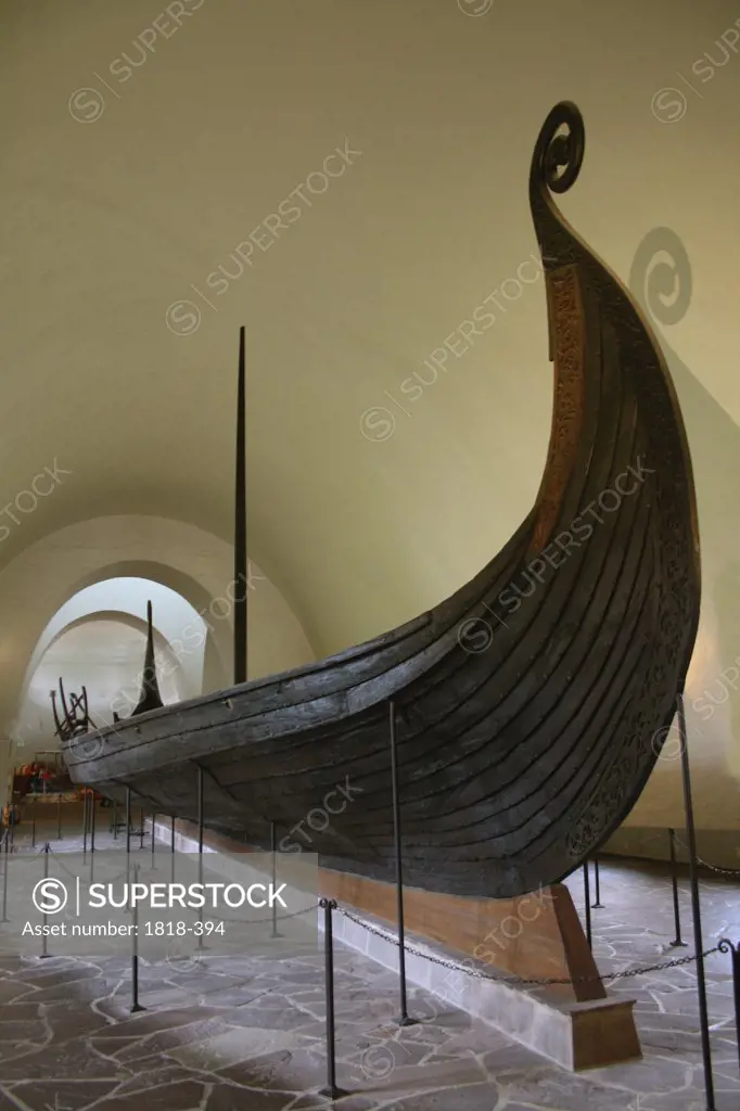 Viking ship in a museum, Viking Ship Museum, Oslo, Norway