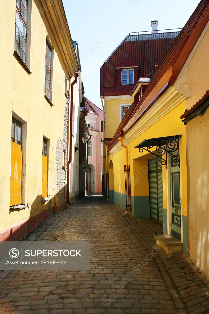 Estonia, Tallinn, Street in old town