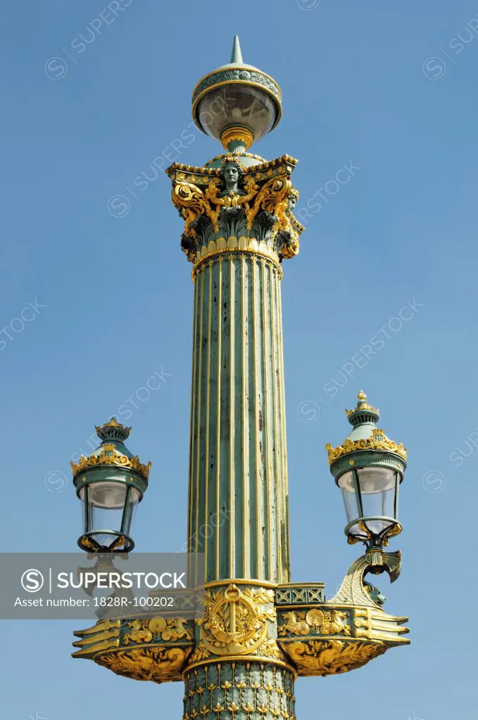 Ornate Street Lamp, Place de la Concorde, Paris, France. 04/25/2013