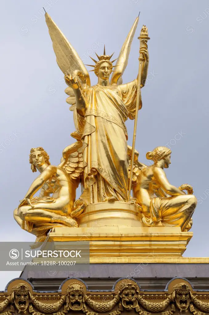 La Poesie Statue, Opera Garnier, 9th Arrondissement, Paris, France. 04/29/2013