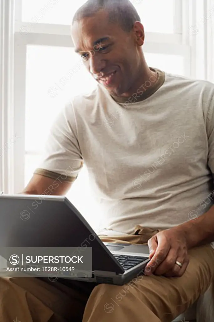 Man Using Laptop   